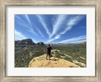 Framed Male Hiker on Soldier's Pass Trail, Sedona, Arizona