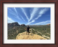 Framed Male Hiker on Soldier's Pass Trail, Sedona, Arizona