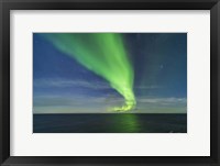 Framed Aurora in Moonlight Over the Barents Sea