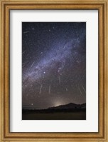 Framed Geminid Meteor Shower Raining Overhead Above the Chiricahua Mountains