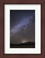 Framed Geminid Meteor Shower Raining Overhead Above the Chiricahua Mountains