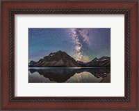 Framed Milky Way Reflections at Bow Lake in Banff National Park, Alberta