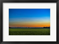 Framed Waxing Crescent Moon Below Venus Over a Ripening Canola Field