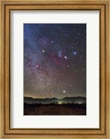 Framed Orion & Sirius Rising Over the Peloncillo Mountains of Southwest New Mexico