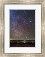 Framed Orion & Sirius Rising Over the Peloncillo Mountains of Southwest New Mexico