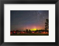 Framed Perseid Meteor Shower and An Aurora