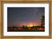 Framed Perseid Meteor Shower and An Aurora