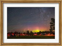 Framed Perseid Meteor Shower and An Aurora