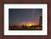 Framed Perseid Meteor Shower and An Aurora