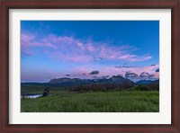 Framed Photographer in the Evening Twilight at Waterton Lakes National Park