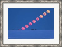 Framed Rising of the Full Moon Over Alberta