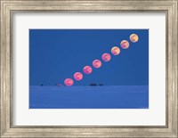 Framed Rising of the Full Moon Over Alberta
