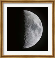 Framed 7 Day Old First Quarter Moon