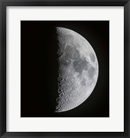 Framed 7 Day Old First Quarter Moon