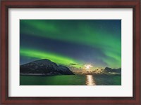 Framed Auroral Curtains Along the Norwegian Coast