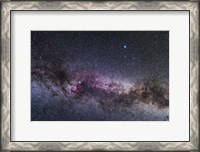 Framed Constellations of Cygnus and Lyra in the Northern Summer Milky Way