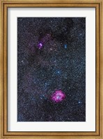 Framed Rosette Nebula and Christmas Tree Cluster in Monoceros