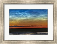 Framed Comet NEOWISE and Noctilucent Clouds Over a Pond