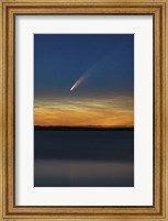 Framed Comet NEOWISE With Noctilucent Clouds Above Deadhorse Lake