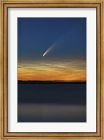 Framed Comet NEOWISE With Noctilucent Clouds Above Deadhorse Lake