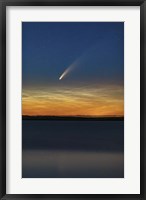 Framed Comet NEOWISE With Noctilucent Clouds Above Deadhorse Lake