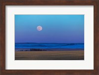Framed Rising Full Moon Over the Alberta Prairie