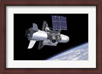 Framed Artist's Concept of the NASA X-37B Spacecraft in Orbit
