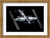 Framed Chinese Space Station Tiangong 2022, Complete View