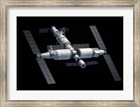 Framed Chinese Space Station Tiangong 2022, Complete View