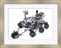 Framed Perseverance Mars Rover On White Background