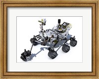 Framed Perseverance Mars Rover On White Background