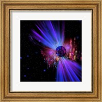 Framed This Dense Star Throws Out Enormous Rays of Plasma Flare in a Far Off Galaxy