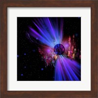 Framed This Dense Star Throws Out Enormous Rays of Plasma Flare in a Far Off Galaxy