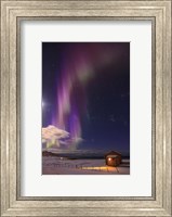 Framed Northern Lights Above Flakstad Beach, Norway