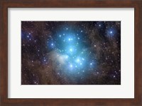 Framed Messier 45, the Pleiades