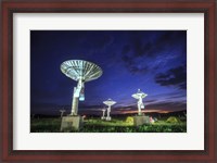 Framed Evening Twilight Paints the Sky Into Blue, Inner Mongolia, China