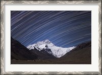 Framed Star Trails Above the Highest Peak and Sheer North Face of the Himalayan Mountains