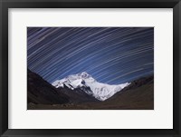 Framed Star Trails Above the Highest Peak and Sheer North Face of the Himalayan Mountains