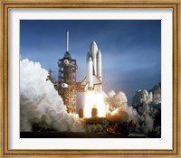 Framed First Launch of Space Shuttle Columbia On April 12, 1981