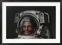 Framed 3D Model of An Astronaut in An EVA Space Suit