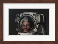 Framed 3D Model of An Astronaut in An EVA Space Suit