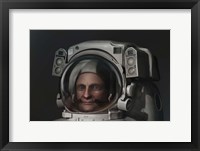 Framed 3D Model of An Astronaut in An EVA Space Suit