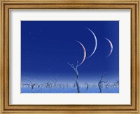 Framed Three Planets Rise Over the Deadlands
