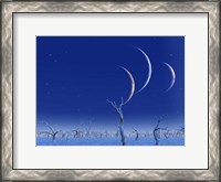 Framed Three Planets Rise Over the Deadlands