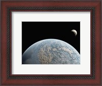Framed Planet and Small Moon