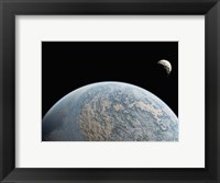 Framed Planet and Small Moon