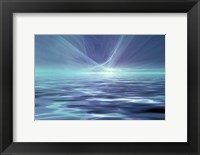 Framed Fantastic Glowing Light Or Solar Wind Over Water Surface