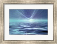 Framed Fantastic Glowing Light Or Solar Wind Over Water Surface