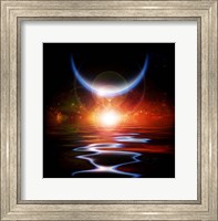 Framed Sun Eclipse Waters Reflection and Planets