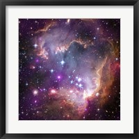 Framed Young Stars in the Small Magellanic Cloud